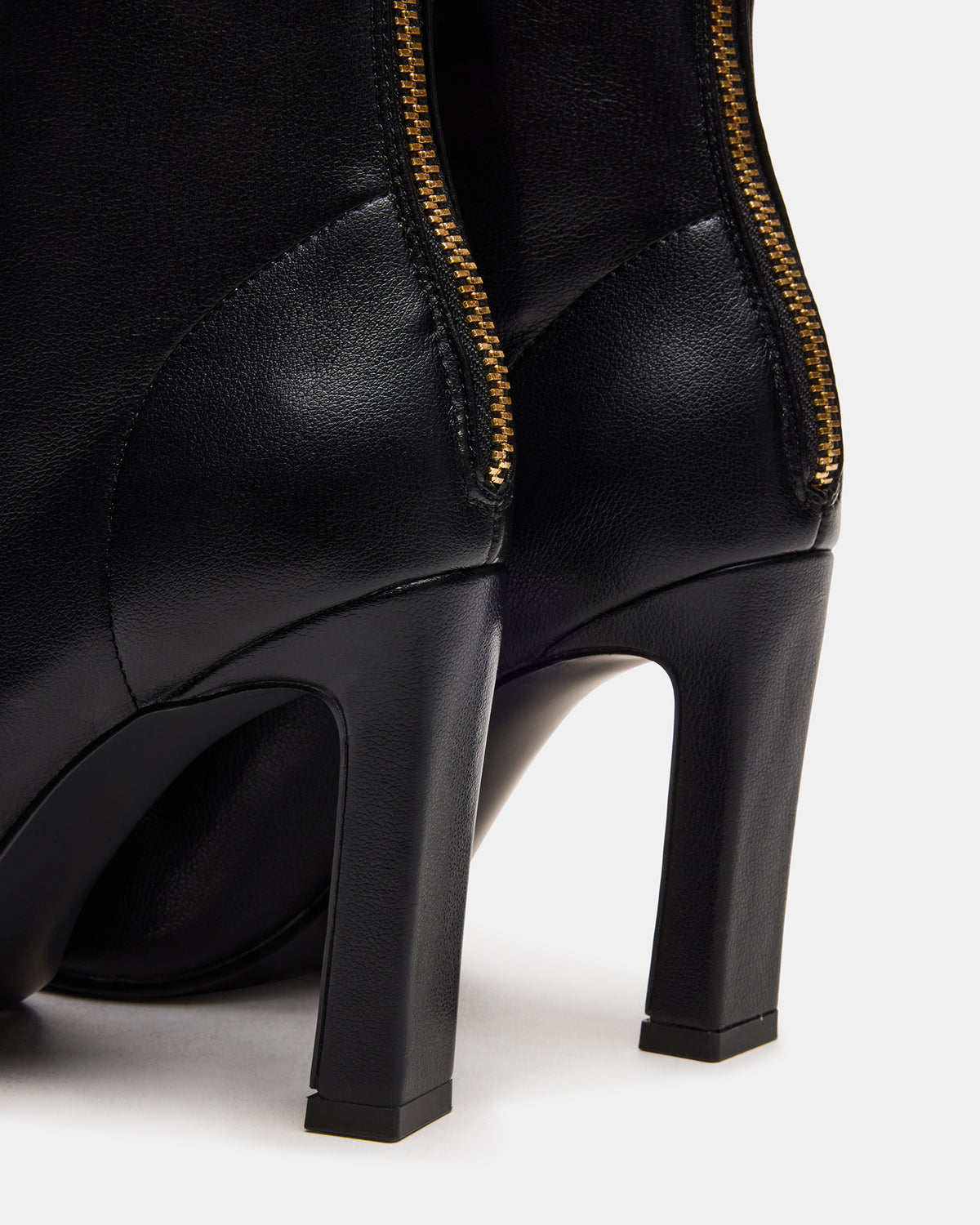 Steve Madden KHELAN Black Square-Toe Heeled Women's Ankle Boot