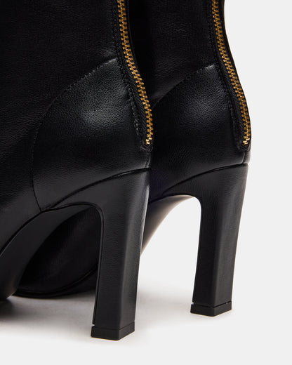 Steve Madden KHELAN Black Square-Toe Heeled Women's Ankle Boot