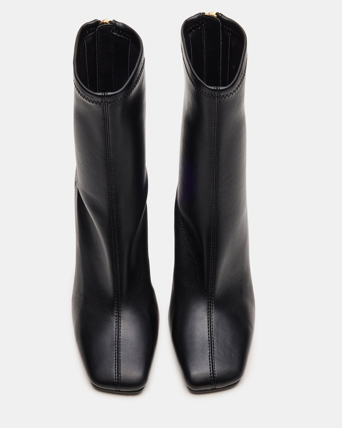 Steve Madden KHELAN Black Square-Toe Heeled Women's Ankle Boot