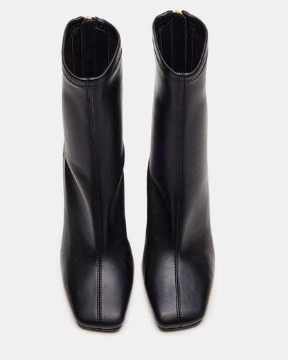 Steve Madden KHELAN Black Square-Toe Heeled Women's Ankle Boot