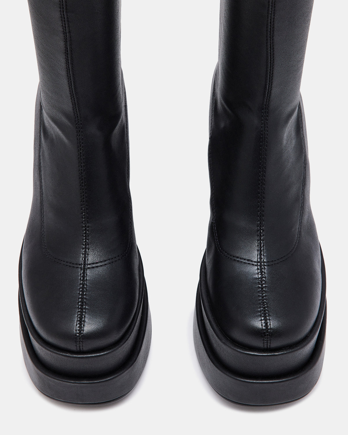 Steve Madden CYPRESS Black Women's Platform Vegan Leather Boots