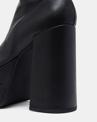 Steve Madden CYPRESS Black Women's Platform Vegan Leather Boots