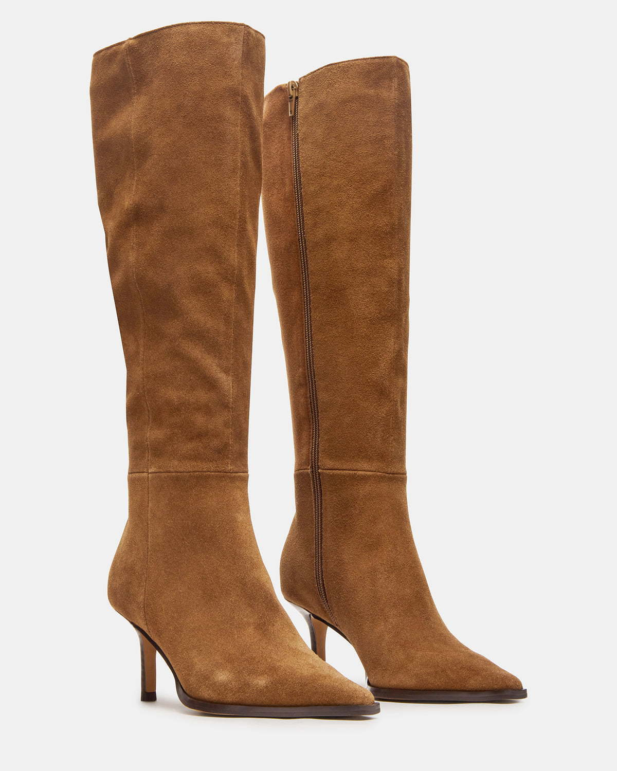 Steve Madden LINGO Chestnut Suede Pointed-Toe Knee-High Women's Boot