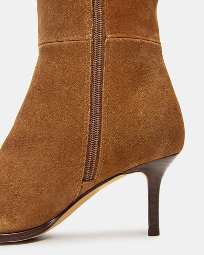 Steve Madden LINGO Chestnut Suede Pointed-Toe Knee-High Women's Boot