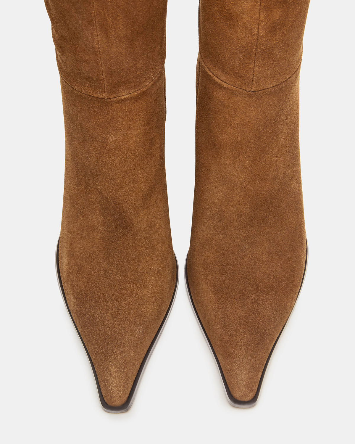 Steve Madden LINGO Chestnut Suede Pointed-Toe Knee-High Women's Boot