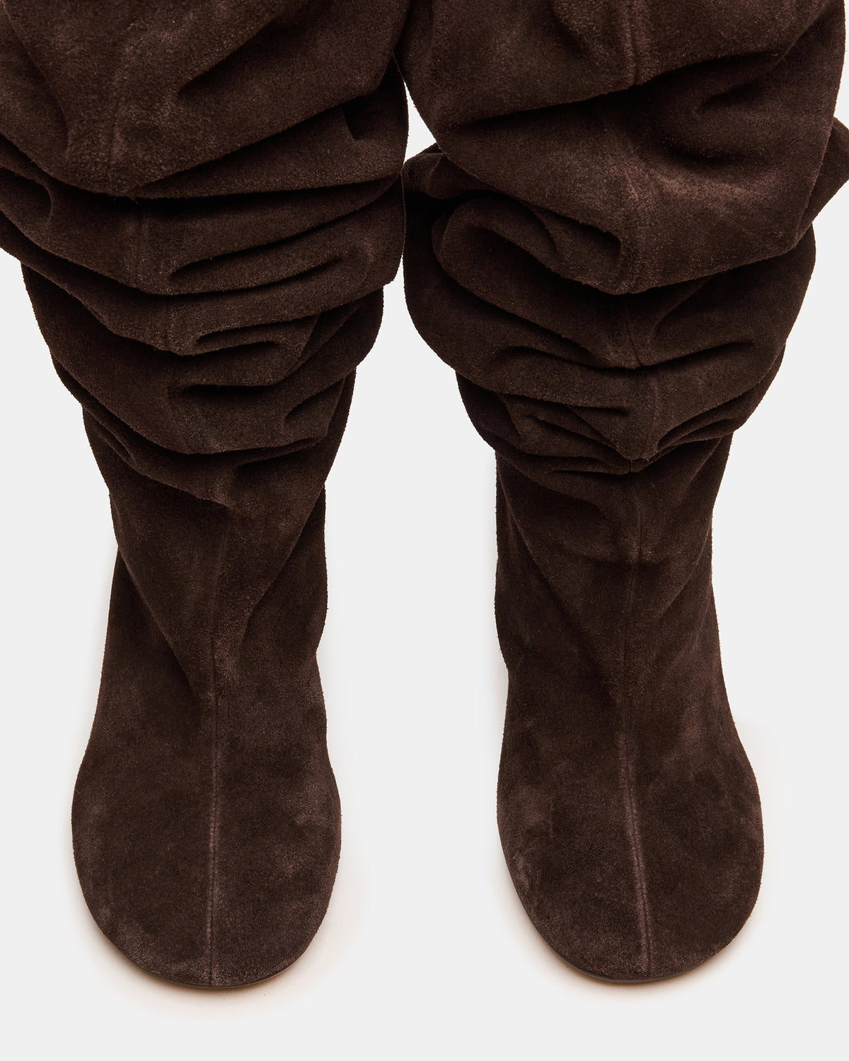 Steve Madden ALLISON Brown Suede Over-The-Knee Heeled Women's Boot