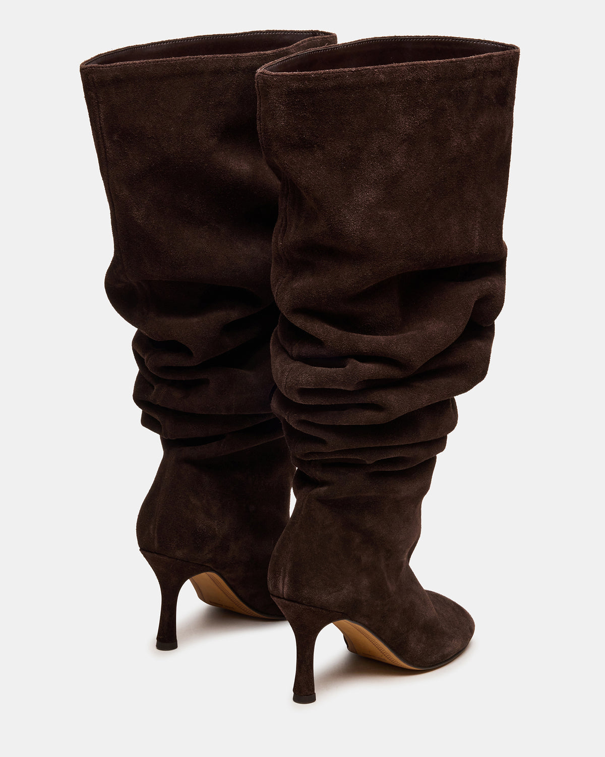 Steve Madden ALLISON Brown Suede Over-The-Knee Heeled Women's Boot