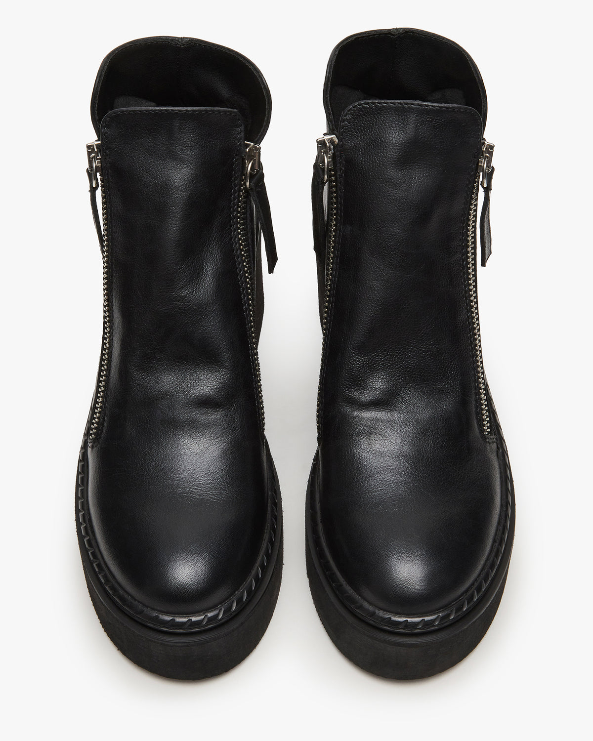 Steve Madden DRIFT Black Leather Platform Moto Women's Ankle Boot