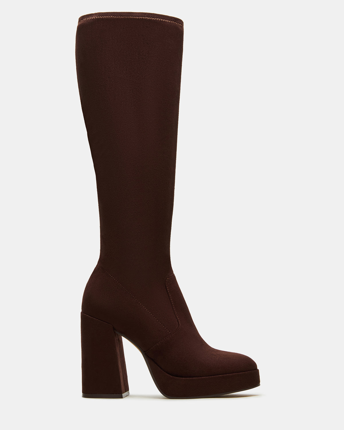 Steve Madden TWAIN Brown Knee-High Block Heel Women's Boot