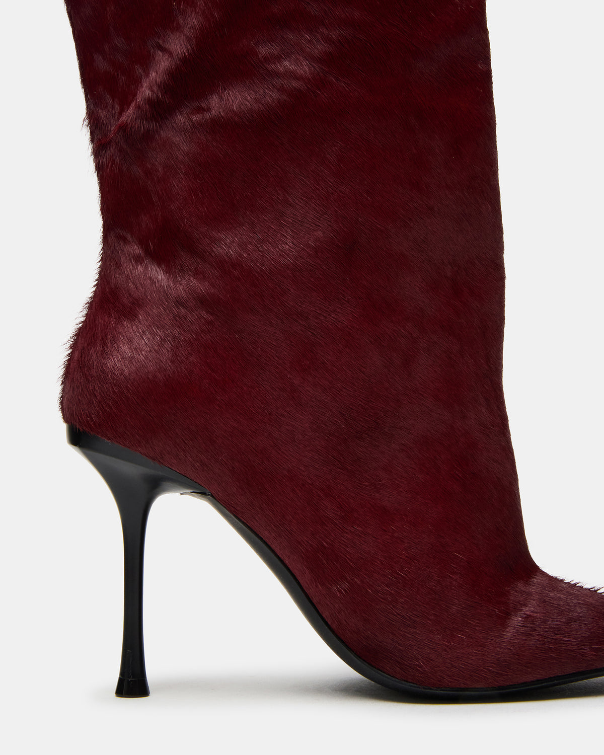 Steve Madden ALLURING Red Over-The-Knee Square-Toe Heeled Women's Boot