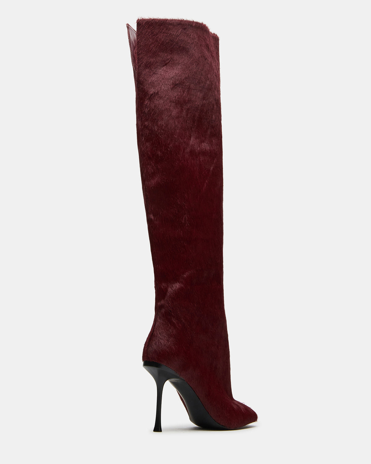 Steve Madden ALLURING Red Over-The-Knee Square-Toe Heeled Women's Boot