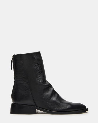 Steve Madden NEXIE Black Leather Women's Pointed-Toe Ankle Boot
