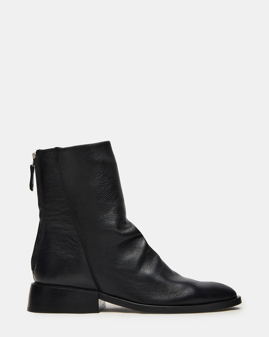 Steve Madden NEXIE Black Leather Women's Pointed-Toe Ankle Boot