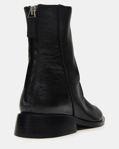 Steve Madden NEXIE Black Leather Women's Pointed-Toe Ankle Boot