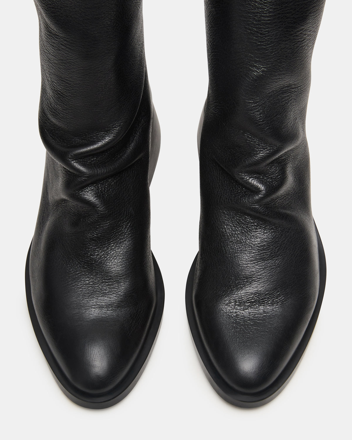 Steve Madden NEXIE Black Leather Women's Pointed-Toe Ankle Boot