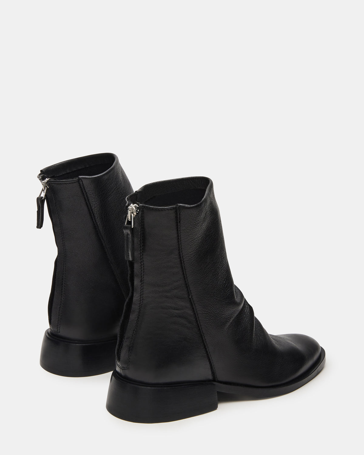 Steve Madden NEXIE Black Leather Women's Pointed-Toe Ankle Boot