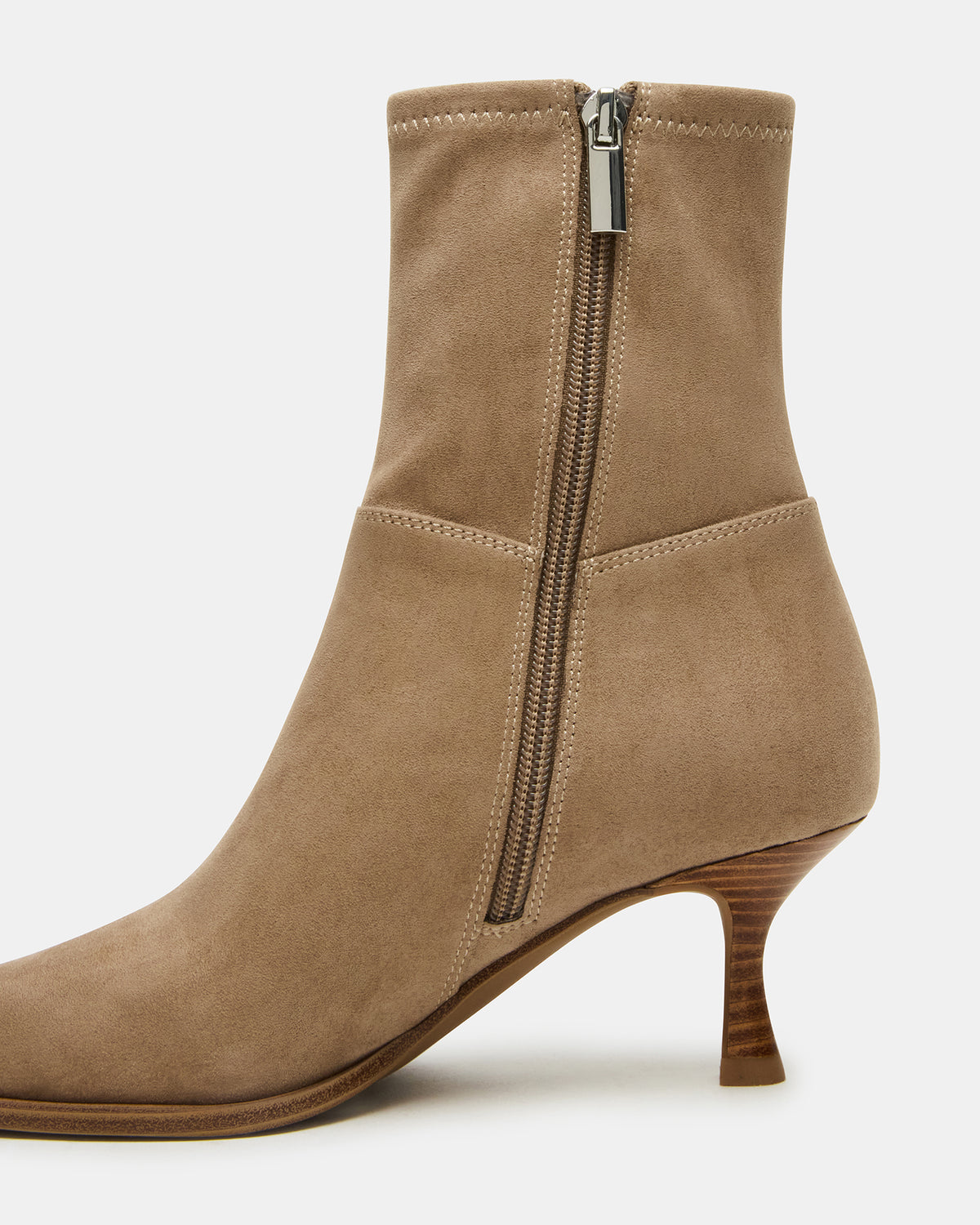 Steve Madden STASIA Taupe Pointed-Toe Kitten Heel Women's Ankle Boot