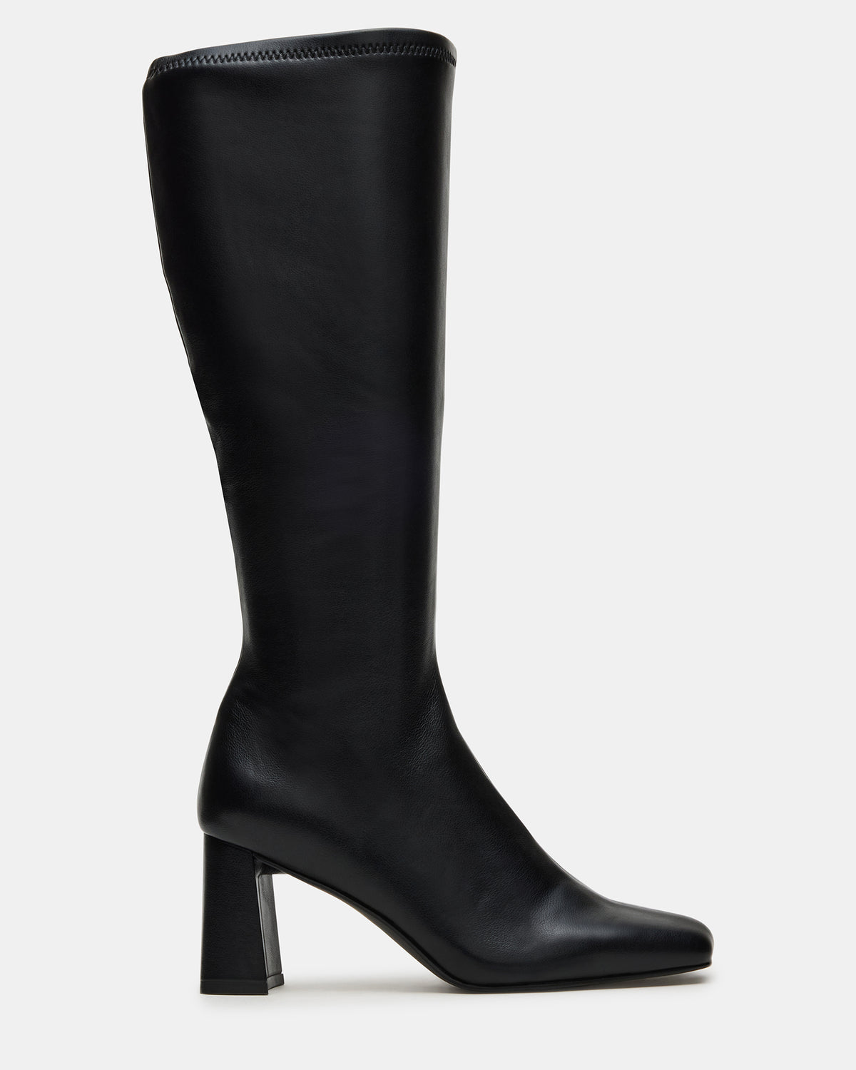 Steve Madden HOLLY Black Wide Calf Women's Knee-High Square-Toe Boot