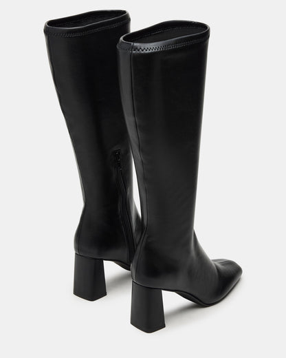 Steve Madden HOLLY Black Wide Calf Women's Knee-High Square-Toe Boot