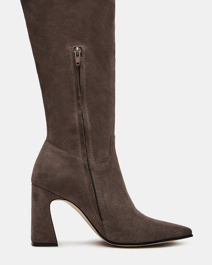 Steve Madden STRATUS Grey Suede Over-The-Knee Boot | Women's Boots