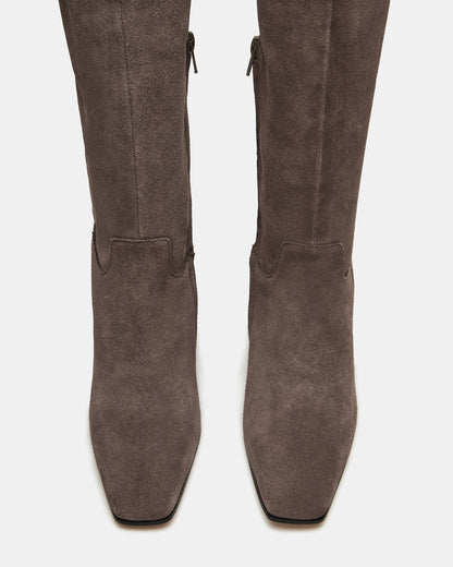 Steve Madden STRATUS Grey Suede Over-The-Knee Boot | Women's Boots