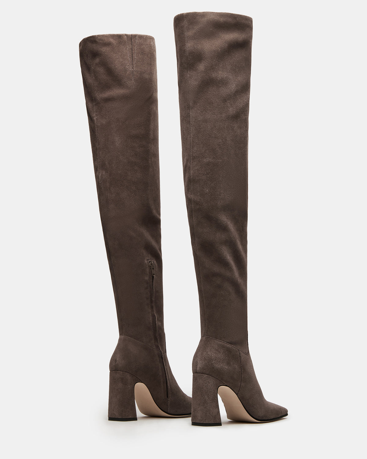 Steve Madden STRATUS Grey Suede Over-The-Knee Boot | Women's Boots