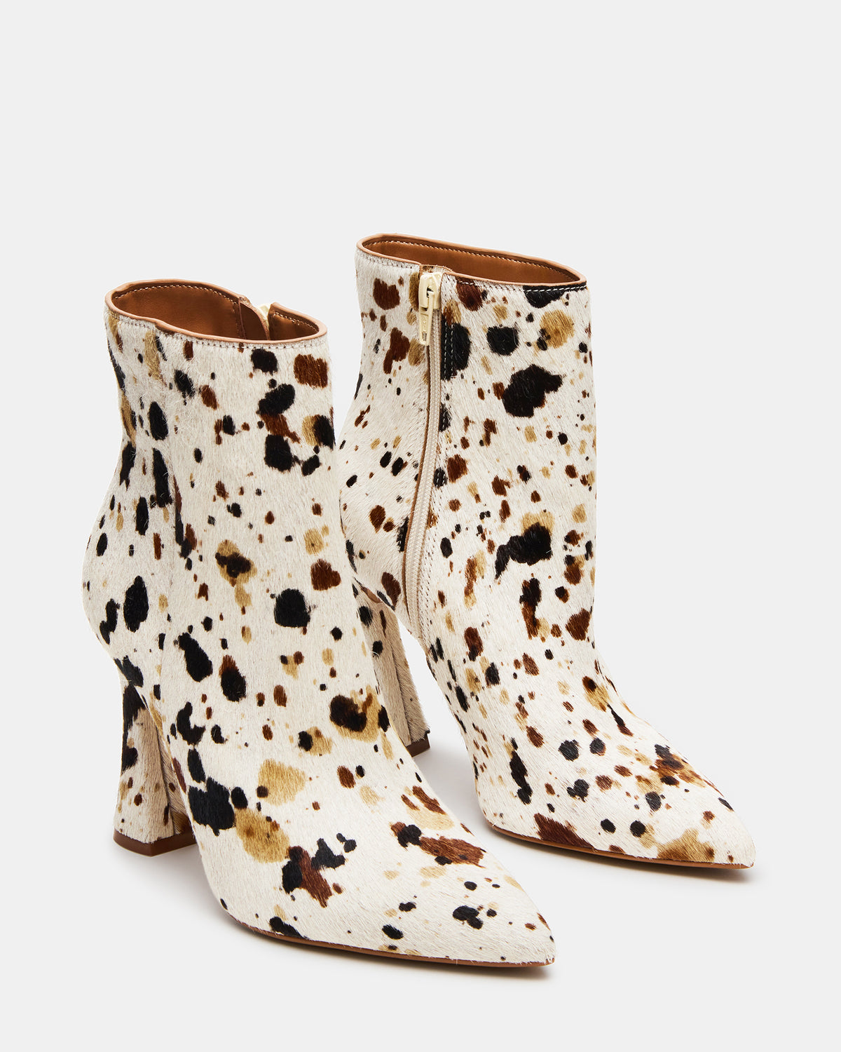 Steve Madden BOLERO Tan Multi Pointed-Toe Heeled Women's Ankle Boot