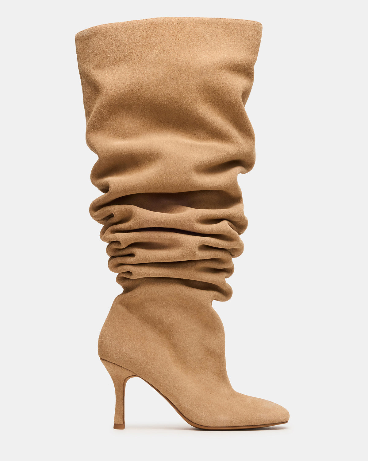 Steve Madden ALLISON Taupe Suede Over-The-Knee Heeled Women's Boot