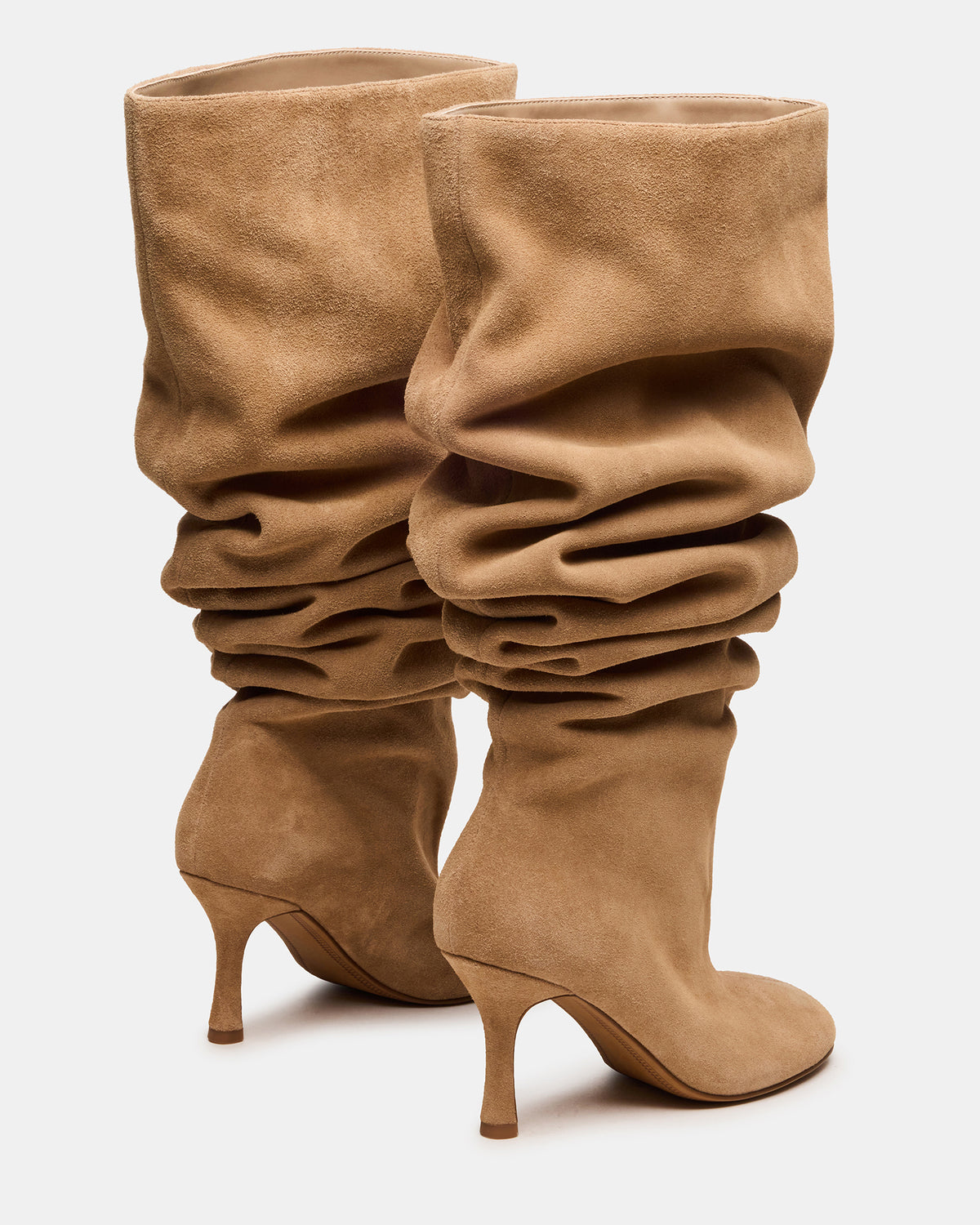 Steve Madden ALLISON Taupe Suede Over-The-Knee Heeled Women's Boot