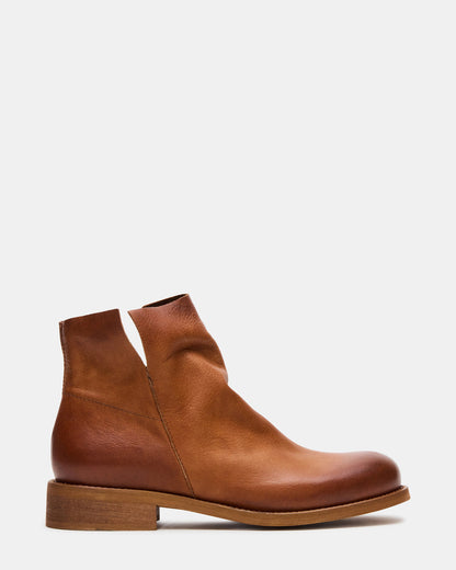 Steve Madden HUGHIE Tan Leather Women's Ankle Boot