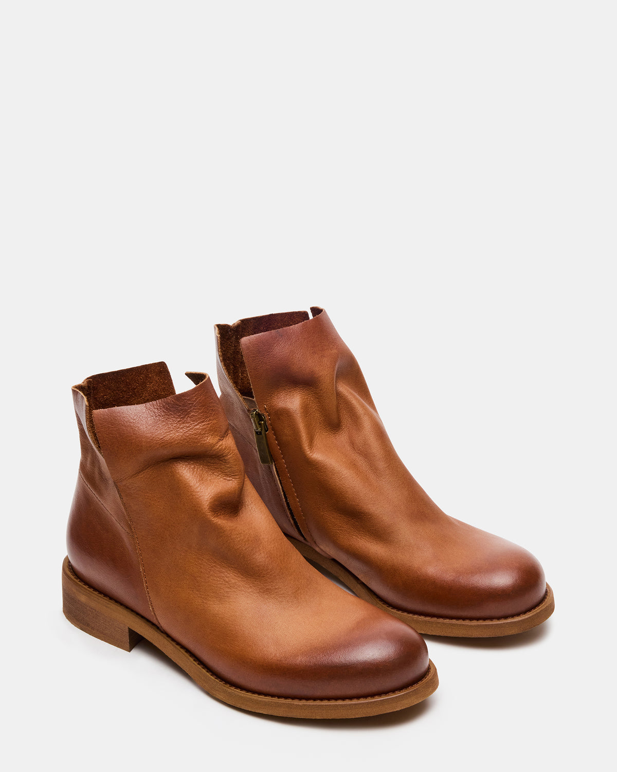 Steve Madden HUGHIE Tan Leather Women's Ankle Boot