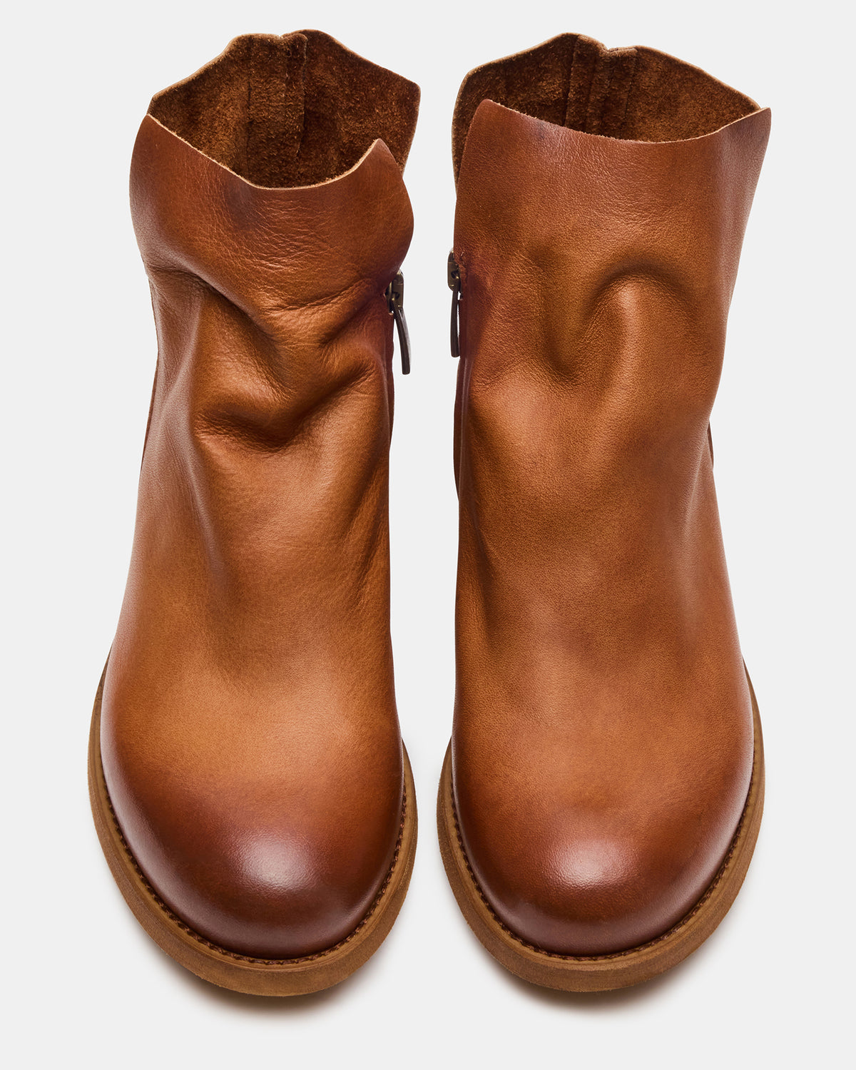 Steve Madden HUGHIE Tan Leather Women's Ankle Boot