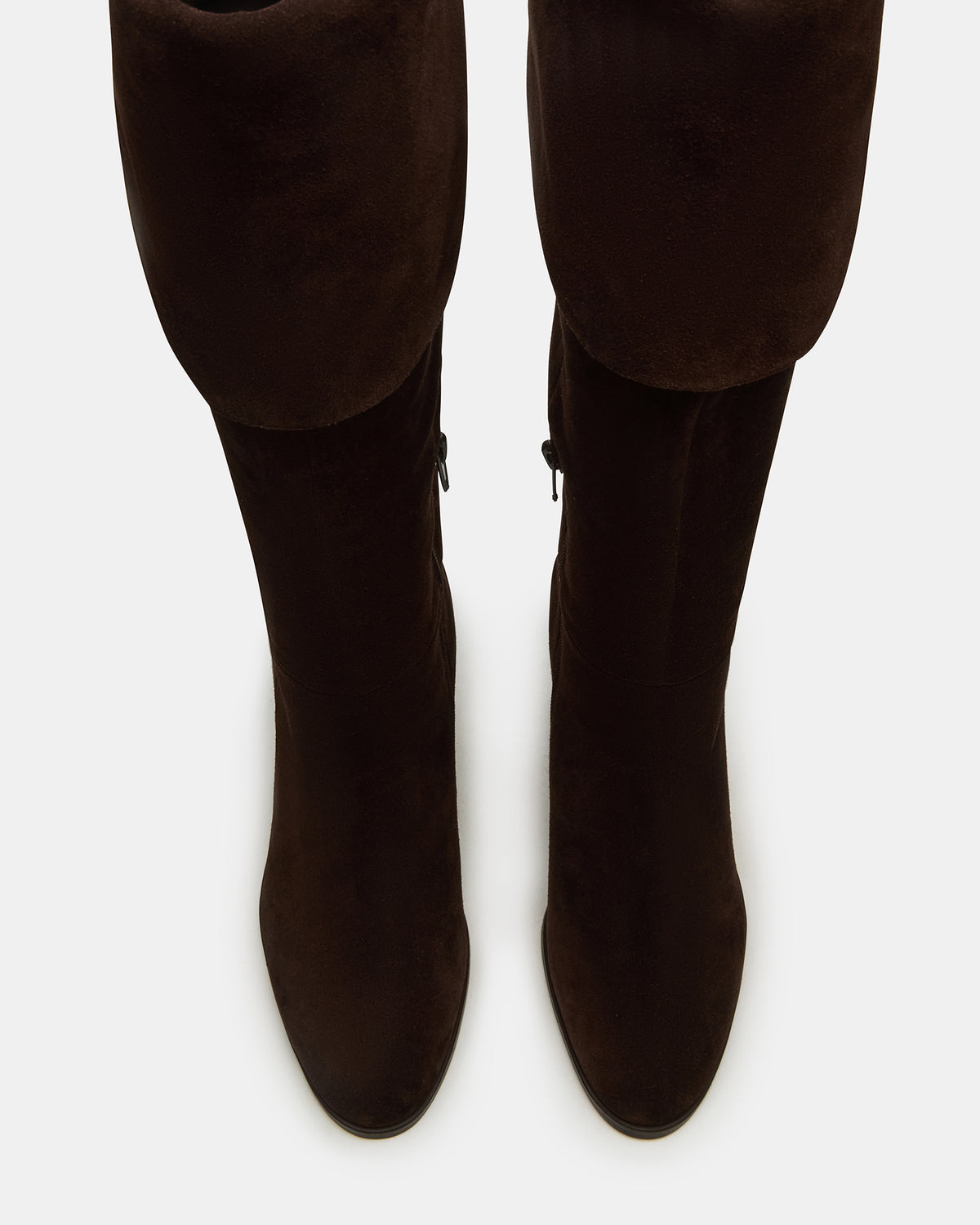 Steve Madden WINSLET Brown Suede Knee-High Block Heel Women's Boot
