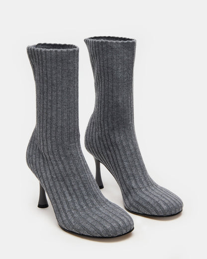 Steve Madden LORENZA Knit Grey Women's Ankle Boot