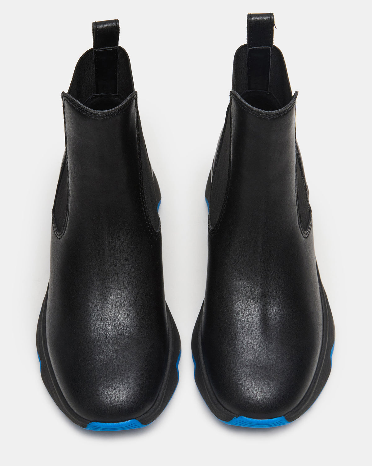 Steve Madden BREAKAWAY Black Leather Lug Platform Women's Ankle Boot