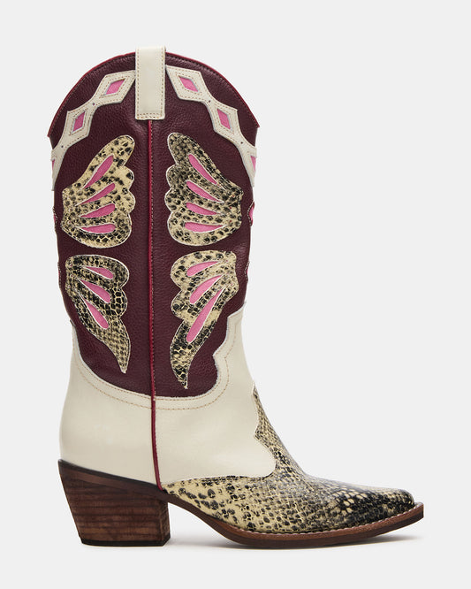 Steve Madden ARROYO Brown Multi Western Pointed-Toe Women's Boot