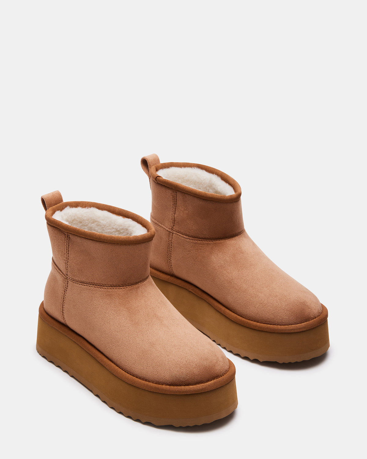 Steve Madden CRUE Chestnut Faux Fur Lined Bootie | Women's Booties