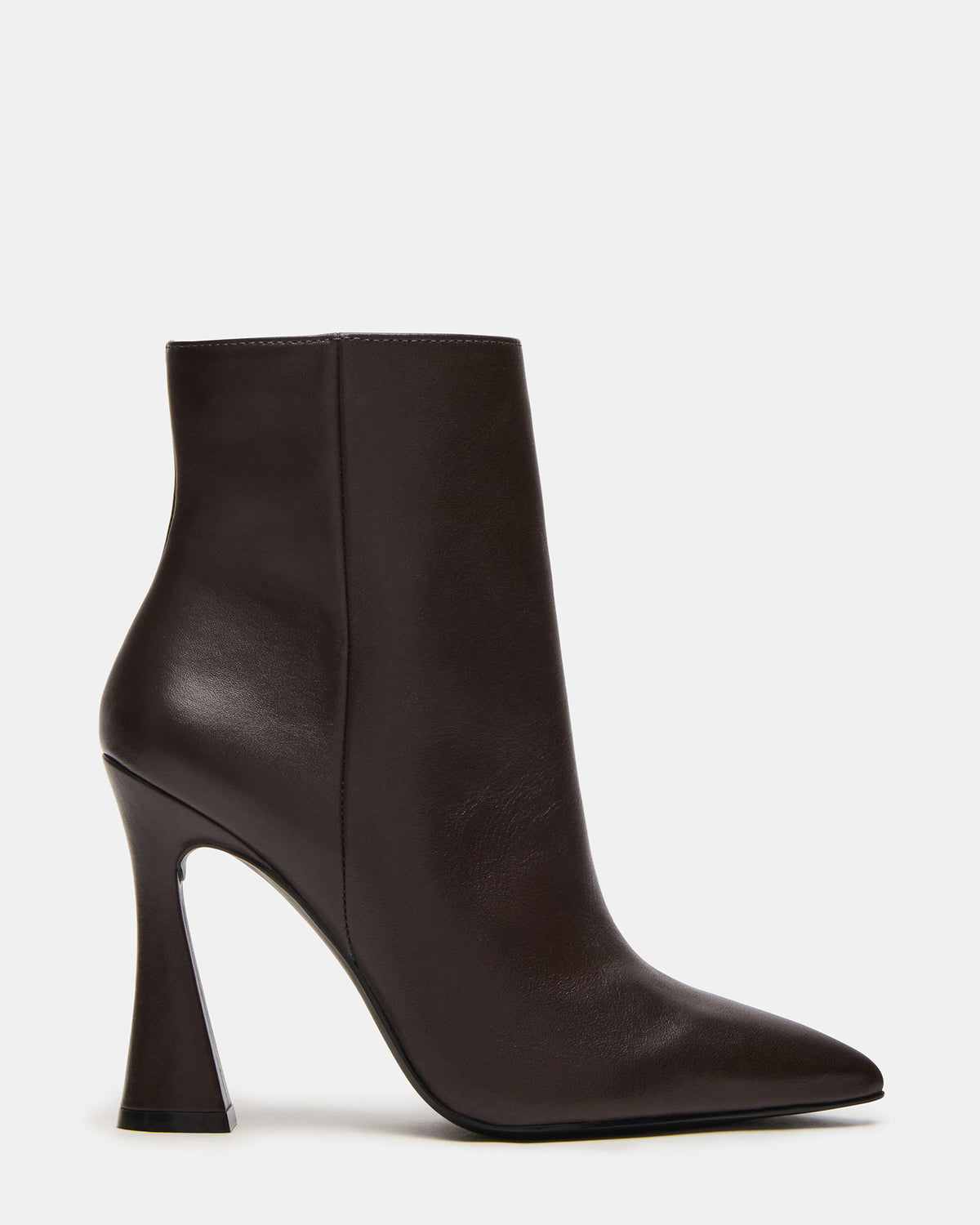 Steve Madden BOLERO Brown Leather Pointed-Toe Heeled Women's Ankle Boot