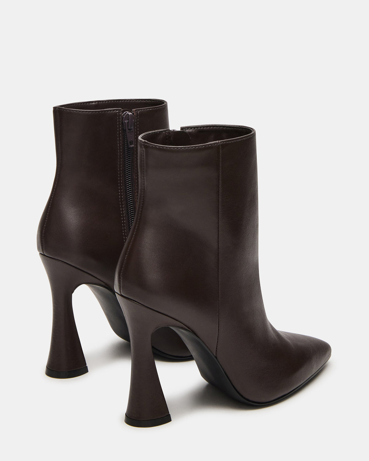 Steve Madden BOLERO Brown Leather Pointed-Toe Heeled Women's Ankle Boot