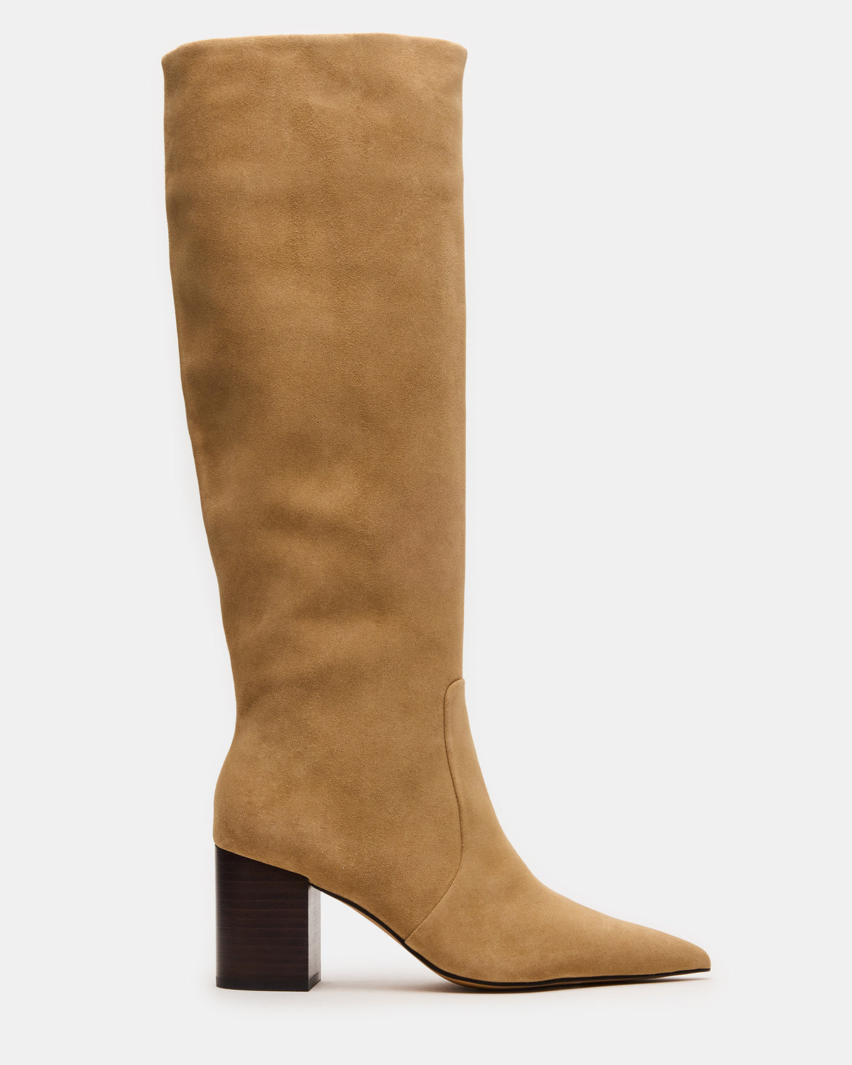 Steve Madden SKYLINE Taupe Suede Knee-High Pointed Toe Women's Boot