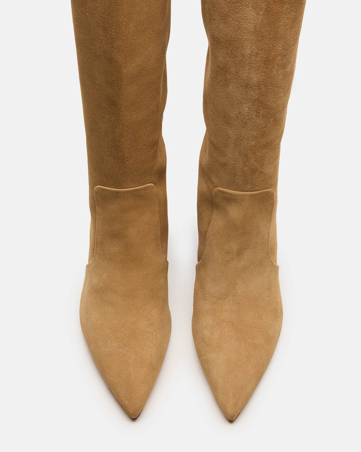 Steve Madden SKYLINE Taupe Suede Knee-High Pointed Toe Women's Boot