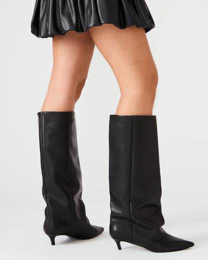 Steve Madden LUCA Leopard Pointed-Toe Cuffed Kitten Heel Women's Boot