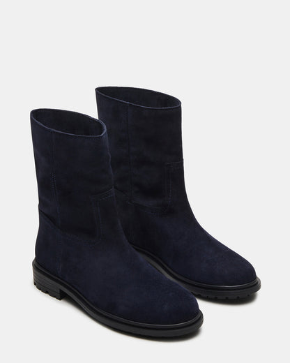 Steve Madden BATES Navy Suede Women's Boot