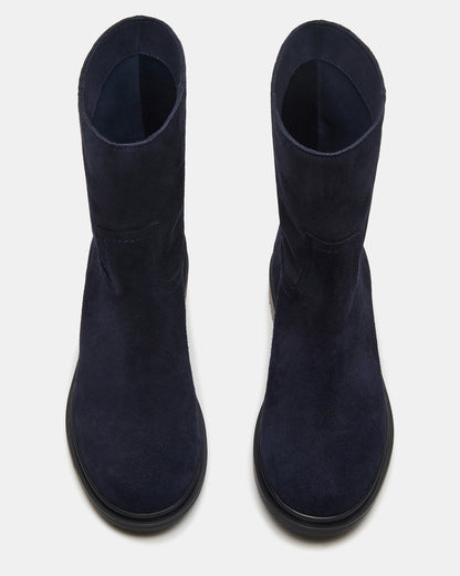 Steve Madden BATES Navy Suede Women's Boot