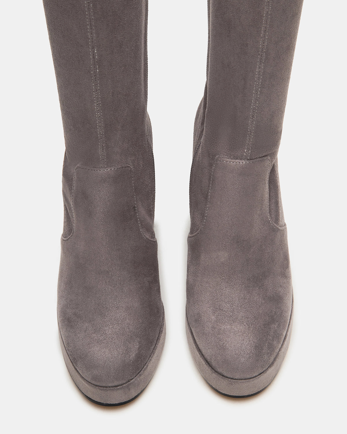 Steve Madden TWAIN Grey Knee-High Block Heel Women's Boot