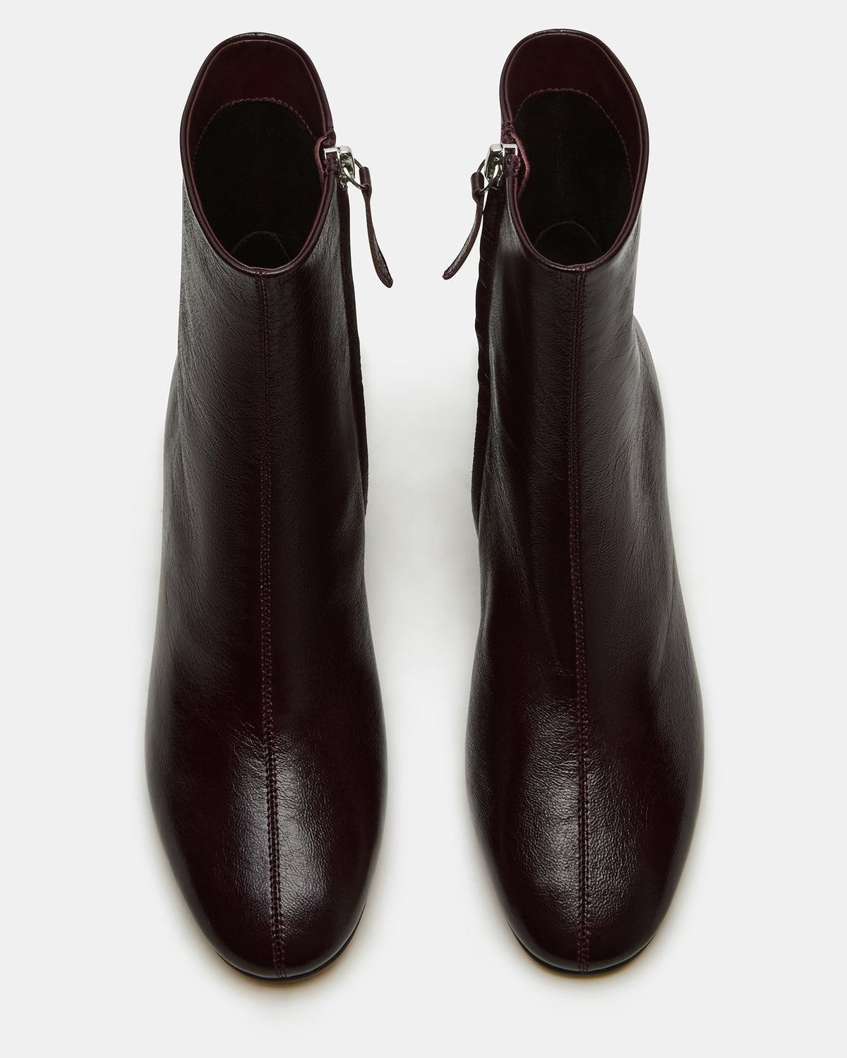 Steve Madden STROME Wine Patent Block Heel Women's Ankle Boot