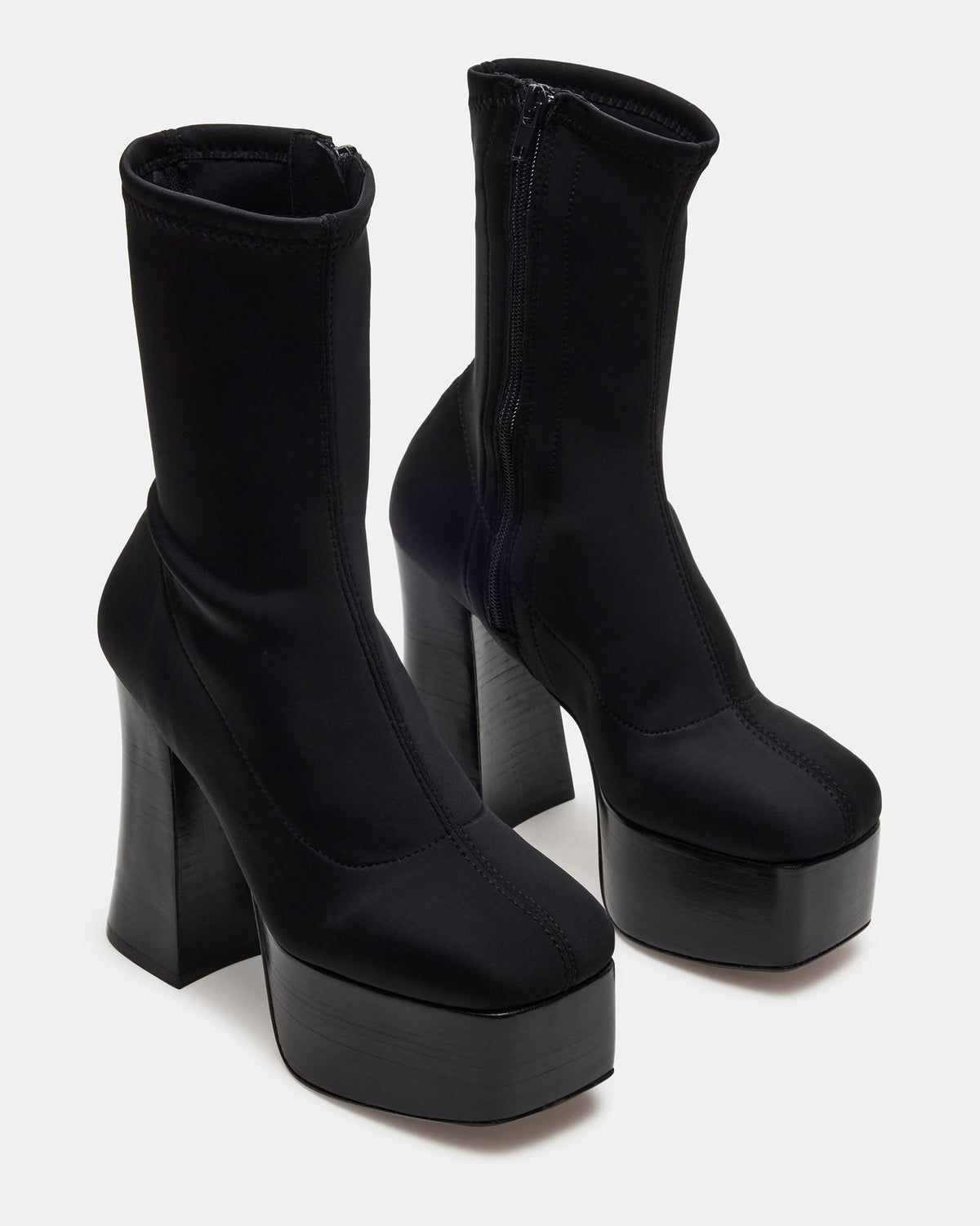Steve Madden SOHO Black Super Platform Ankle Boot | Women's Booties