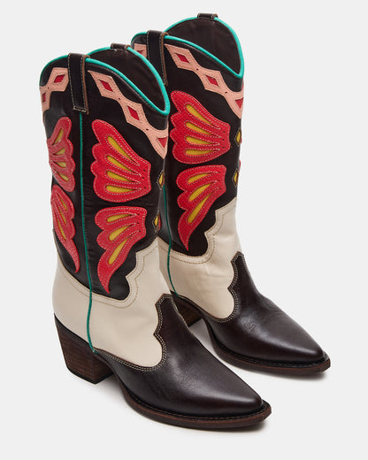 Steve Madden ARROYO Coral Multi Western Pointed-Toe Women's Boot