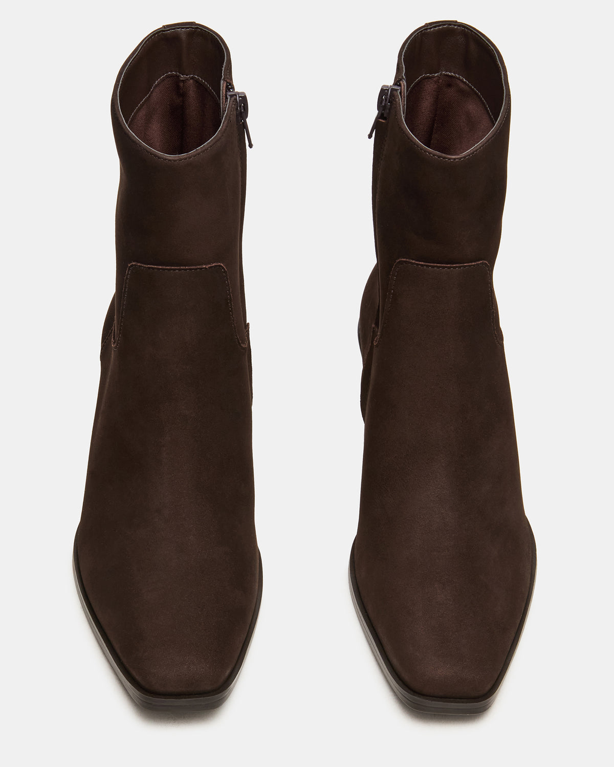Steve Madden DANEY Brown Suede Square-Toe Women's Ankle Boot