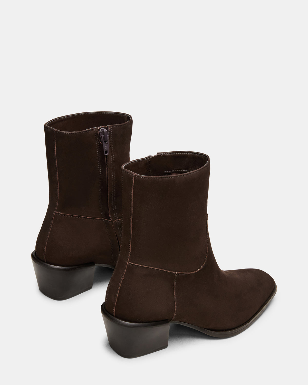 Steve Madden DANEY Brown Suede Square-Toe Women's Ankle Boot